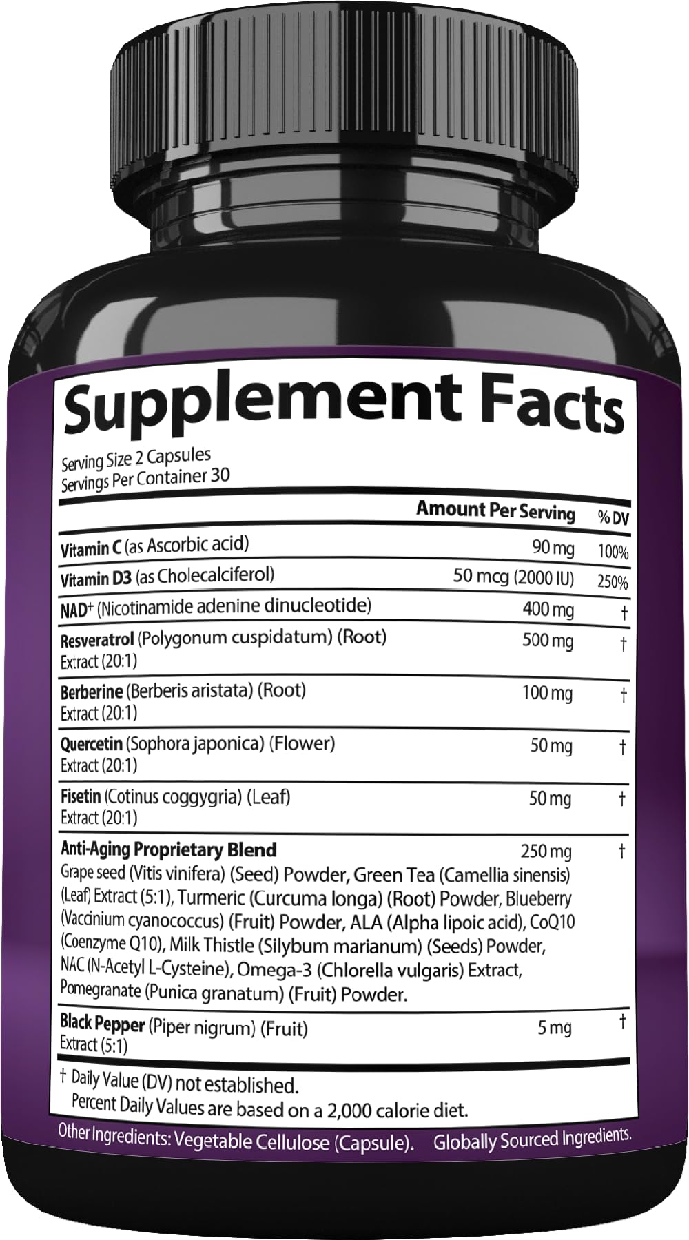 Suplemento de Resveratrol NAD con Berberina para Mujeres y Hombres