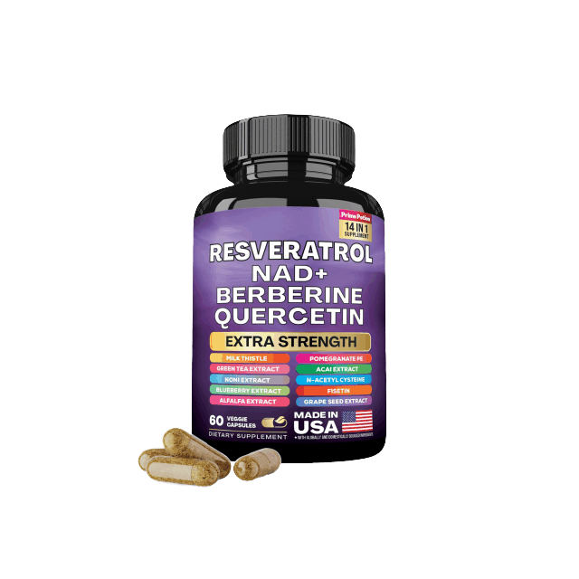 Suplemento de Resveratrol NAD con Berberina para Mujeres y Hombres